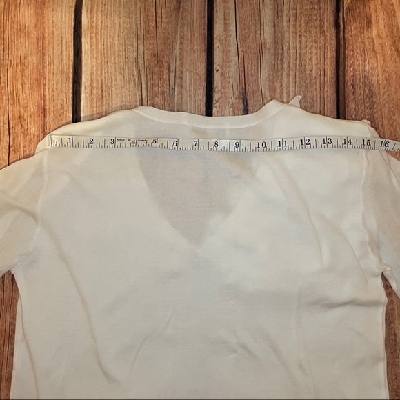 Anne Fontaine Shoulder Ruffle Long Sleeve Blouse - Picture 6 of 8